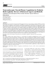 Neuroendoscopic Choroid Plexus Coagulation for Pediatric Hydrocephalus
