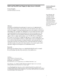 Open Access in Australia Scholarly and Research Communication Danny Kingsley Volume 4 / Issue 1 / 2013 Australian National University