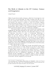 The Myth of Atlantis in the 19Th Century: Science and Imagination