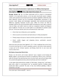 China's Economic Environment