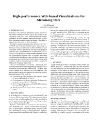 High-Performance Web-Based Visualizations for Streaming Data
