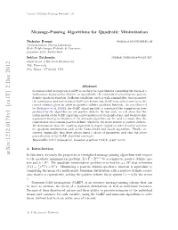 Message-Passing Algorithms for Quadratic Minimization