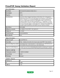 Primepcr™Assay Validation Report