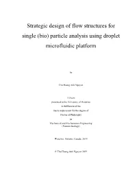 (Bio) Particle Analysis Using Droplet Microfluidic Platform