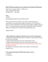 BSOG-FOGSI Quiz Preliminary Round Conducted on 24Th April at API