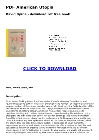 &lt;E5908bd&gt; PDF American Utopia David Byrne