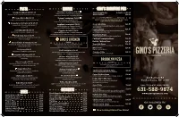 Gino's Takeout Menu.Indd