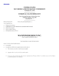 MANPOWERGROUP INC. (Name of Registrant As Specified in Its Charter)