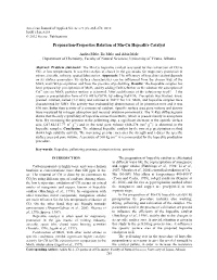 Preparation-Properties Relation of Mn-Cu Hopcalite Catalyst