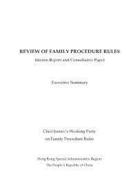 Review of Family Procedure Rules
