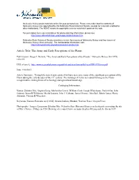 The Army and Early Perceptions of the Plains