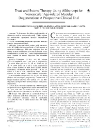 Treat-And-Extend Therapy Using Aflibercept for Neovascular Age