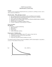 CS252 Lecture Notes Multithreaded Architectures