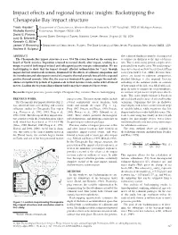 Impact Effects and Regional Tectonic Insights: Backstripping the Chesapeake Bay Impact Structure