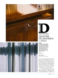 Master of Modern —Pilsen 01 Preface Adolf Loos Was a Key Figure in Architecture but His Legacy Has Had to Endure Turbulent Times in His Czech Homeland