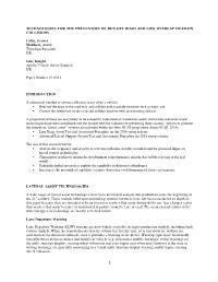 Technologies for the Prevention of Run Off Road and Low Overlap Head-On Collisions