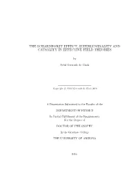 The Scharnhorst Effect: Superluminality and Causality in Effective Field Theories
