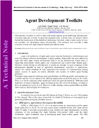 Agent Development Toolkits