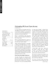 Celebrating APLA and Open Access