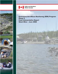 Giant Mine 2008 EEM-Report and Appendiices