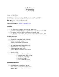 John Ben Sutter, J.D. Curriculum Vitae (I.E., My Resume)