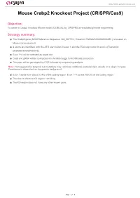 Mouse Crabp2 Knockout Project (CRISPR/Cas9)