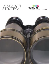 RESEARCH STRATEGY Table of Contents