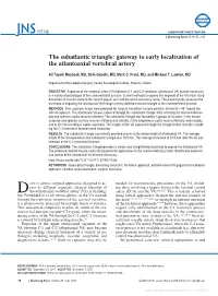 The Subatlantic Triangle: Gateway to Early Localization of the Atlantoaxial Vertebral Artery