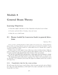 Module 8 General Beam Theory