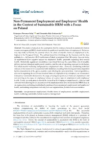 Non-Permanent Employment and Employees' Health in the Context Of
