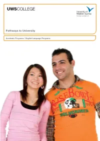 Pathways to University