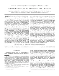 Value of Sunflower Seed in Finishing Diets of Feedlot Cattle