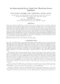 An Experimental Laser Guide Star Wavefront Sensor Simulator