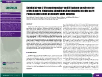 Detrital Zircon U-Pb Geochronology and Hf Isotope Geochemistry of the Roberts Mountains Allochthon: New Insights Into the Early GEOSPHERE; V