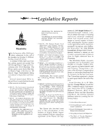 Legislative Reports