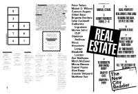 Unreal Estate Real Property 8 Paper’S Content Centers on the Spatial Implications of Epochal Shifts in Technology, Economy and Society Today
