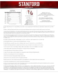 9/9 Stanford Cardinal (2-0) Vs. UC Davis Aggies (2-0)