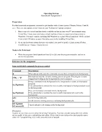 Operating Systems Homework Assignment 2