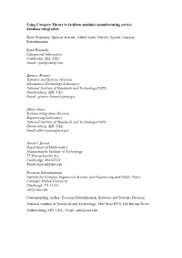 Using Category Theory to Facilitate Multiple Manufacturing Service Database Integration