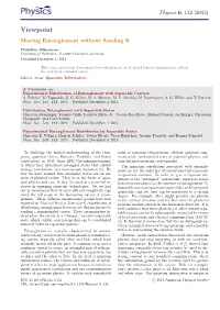 Viewpoint Sharing Entanglement Without Sending It