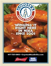 'Winging' It Right Here in Nixa Since 2003