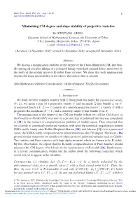 1 Minimising CM Degree and Slope Stability of Projective Varieties