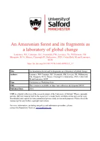 An Amazonian Forest and Its Fragments As a Laboratory of Global Change