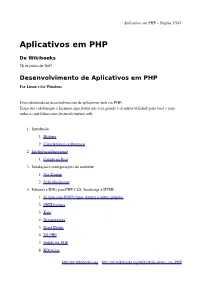 Aplicativos Em PHP – Página 1/547