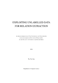 Exploiting Unlabelled Data for Relation Extraction