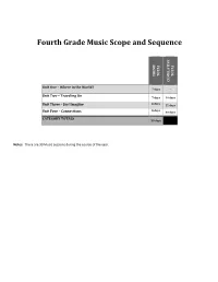 Fourth Grade Music Scope and Sequence