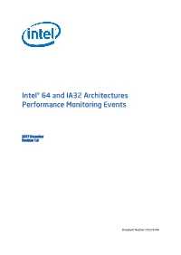 Intel® 64 and IA32 Architectures Performance Monitoring Events