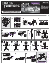 Transformers Decepticon Megatron Instructions