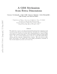 A GIM Mechanism from Extra Dimensions