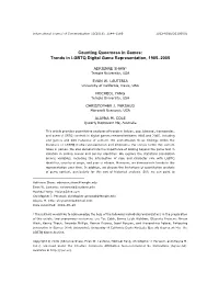 Counting Queerness in Games: Trends in LGBTQ Digital Game Representation, 1985‒2005